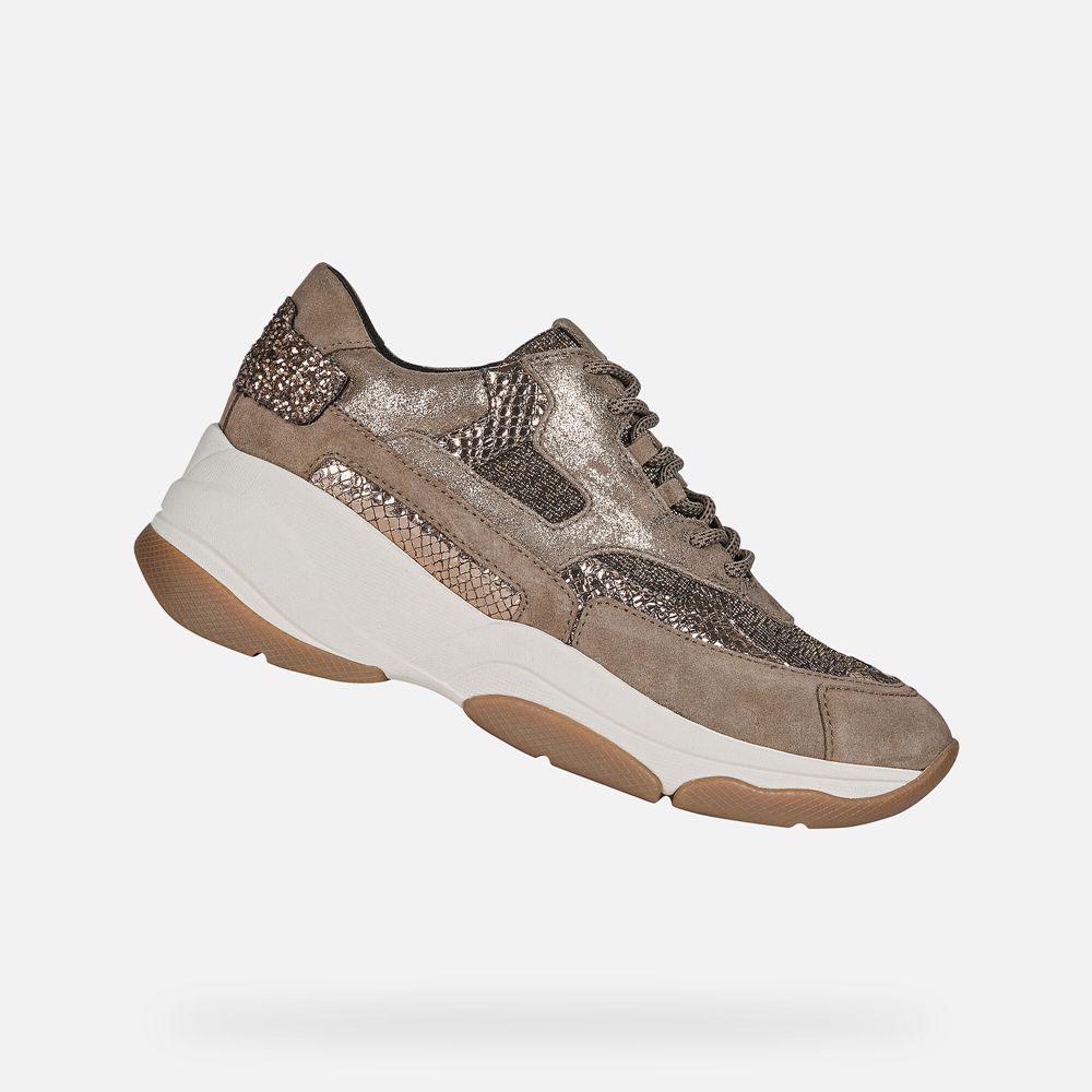 Geox Bayan Spor Ayakkabı Koyu Bej Rengi - Kirya - JME-459603